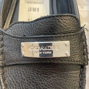 COACH black leather loafer   Sz 7